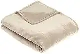 Amazon Basics - Coperta Vellutata in Pile, 168 x 229cm, colore Sabbia