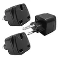 UK To Switzerland Adapter,UK to 3 Pin Swiss Plug Adaptor,Grounded Travel Converter Plug for Jordan,Liechtenstein Type J Plug(3-Pack Black)