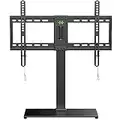 USX MOUNT Universal TV Stand/Base Table Top TV Stand Fits for Most 37-70 inch LCD LED TVs-Height Adjustable TV Base Stand with Tempered Glass Base and cable Management, Holds up to 99lbs Screens, VESA up to 600X400mm