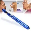 Pen Light, Penlight with Pupil Gauge for Nursing Students Doctors, Professional Diagnostic Lamp Clinical Pen Ophthalmic Examination Pupil Check Pen Light(Blue)