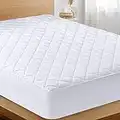 Utopia Bedding Quilted Fitted Mattress Pad - Mattress Cover Stretches up to 16 Inches Deep - Mattress Topper (Queen)