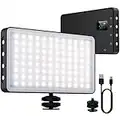 NinkBox Luces LED de Video 96 LEDs Regulables Superluminosos 3000K-6500K, CRI 95+, portátil para videocámaras DSLR, fotografía, batería incorporada de 4000 mAh