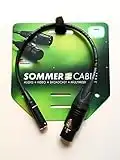 Sommer Cable - Adaptateur Audio SC-Goblin Mini Xlr male 3 points Rean/XLR femelle 3 points Neutrik NC3FXX-BAG, Noir pour Camera Blackmagic Pocket 4K, Video Assist 4K……Made in Germany by Sommer (0,3m)