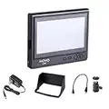 Movo Photo LVM-7 7" LCD On-Camera Field Video Monitor with Sun Shade, AC Adapter, Battery Plate & HDMI/Component Inputs for DSLR Cameras & Camcorders