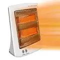 SONBION Infrared Heater, Halogen Heater with Two Heat Settings, Fast Heating Quartz Heater Electric Heater for Home Office Garage Apartment, Overheat & Tip-Over Protection