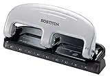 Bostitch Office EZ Squeeze 3-Hole Punch, 20 Sheet Capacity, Reduced Effort, No Jam Technology , Silver