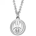 Athletes Necklace With Inspiring Bible Quote – Choose Your Quote, Silver Cross Necklace for Boys & Girls That Love Sports – Makes a Unique, Inspiring Gift for All Young Athletes. Baseball, Basketball, Football, Hockey and Soccer Available., Stainless Steel