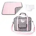 Bayer Design 69233AB- accessori per bambole, borsa, fasciatoio portatile, pannolino, grigio, rosa, farfalle