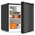 CHiQ CSD46D4, 46L, Mini Fridge for Bedrooms, 35dB, 12 Year Compressor Warranty, Table Top Fridge, Counter Top Fridge, Reversible Doors, Black