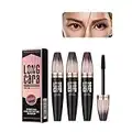 KUAILEY 3Pcs My Amazing Lashes Mascara,4D Silk Fiber Lash Mascara,Natural Waterproof Lasting Lash Mascara Black Volume, Plump and Enlarge Eyelashes, Smudge Proof, Lasting All Day More Charismatic.