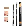 AKARY Dual Sided Concealer Pencil for Face, 2 in 1 Full Range of Concealers Pen Face Concealer Crayon Highlighter Stick, Professional Waterproof Foundation Concealer for Eye Dark Circles, Blackheads, Concealer Pencil with Brush for Men and Women (#3 Ivory)