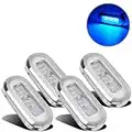 Greluma 4Pz Luci a 3LED marine per barche impermeabili Luce di cortesia interna per ponte di poppa di navigazione Illuminazione della cabina di poppa per barca Kayak Barca a vela Bass Boat Nave (blu)