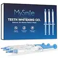 MySmile Teeth Whitening Gel Refills Pack, 3 Non-Sensitive Teeth Whitening Gel Pen for Trays, Teeth Whitener Dental Grade Tooth Whitening Gel for Home, Travel, 10 min Fast Result（Only Gel）