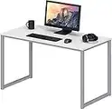 SHW Computer Desk 40-Inch for Home Office, White