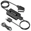 Convertitore da Ingresso Scart a Uscita HDMI con Cavi HDMI e Scart, SUNNATCH, Maschio. Supporta Switch di Uscita Full HD 720P/ 1080P