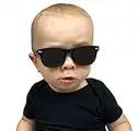 Babyfied Apparel Classics - Matte Black Baby Sunglasses w/Strap 0-2 Yrs (6-24m)