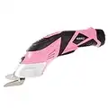 Stalwart 75-PT1023 Cordless Power Scissors with Two Blades-Fabric, Leather, Carpet and Cardboard Cutter, Pink