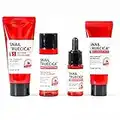 SOME BY MI - Snail Truecica Miracle Repair Starter Kit, Set de Tratamiento Para Cicatrices de Acné e Imperfecciones (Limpiador 30ml + Tónico 30ml + Serum 10ml, Crema 20gr)