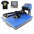 RoyalPress 15" x 15" Color LED Industrial-Quality Digital Sublimation Heat Transfer Machine T-Shirt Heat Press Machine, 15" x 15", Blue