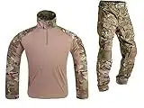 Paintball-Ausrüstung Mensche Militärkleidung, Paintball-Uniform, War Game Combat Gen3 Taktische Uniform und Knieschützer, Multicam MC, Multicam, L