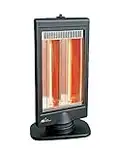 Royal Sovereign 21" Oscillating Infrared Radiant Tower Heater for Home and Office. 2 Heat Settings 800W/ 400W. Safe and Quiet with 70° oscillating feature, Black, Medium