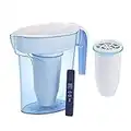 ZeroWater Combo Jarra filtradora de agua de 1,4 litros con 2 Filtros y Medidor de Calidad de Agua incluido, Libre de BPA y certificada para Reducir el Plomo y Otros Metales Pesados