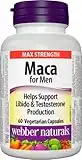 Webber Naturals Maca for Men, Vegetarian Capsule, 60 Count