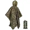 Azeekoom Poncho Impermeabile, Multifunzionale Stuoia Campeggio Coperta da Picnic con Sustodia per All'aperto Picnic Trekking Campeggio Pesca Caccia Escursione