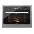 KoolMore KM-CWO24-SS 24 Inch Built-in Convection Oven and Microwave Combination with Broil, Soft Close Door, 1000 Watt Power, Stainless Steel Finish, Touch Control LCD Display, 1.6 Cu. Ft, Silver