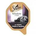 Sheba Selección en Salsa, Comida húmeda para Gatos con Ternera y Pavo - 22 bandejas de 85 g, Total: 1870 g