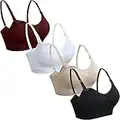 GXXGE 4Pack Reggiseno Allattamento per allattamento Maternità Reggiseni Push Up Seta Senza Cuciture Gravidanza Bralette Biancheria Intima, 4 pezzi (nero beige rosered bianco), S