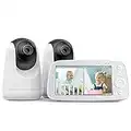 HiPP Baby Monitor Split View,with 2 Cameras,Audio and Visual Monitoring,4500mAh Battery,Night Vision