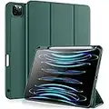 Vobafe Custodia Compatibile con Cover iPad PRO 11 2022/2021/2020/2018, a Tre Ante con portapenne per iPad PRO 11 Pollici, Supporto 2. Gen Pencil, Attivazione/Disattivazione Automatica, Verde Pino