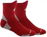 adidas Alphaskin Maximum Cushioned High Quarter Socks (1-Pack), power red/white/light Onix, 12-16