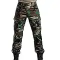 H Welt EU Esercito, pantaloni tattici militari da uomo con proteggi ginocchia per airsoft, paintball, lotta, Foresta, L