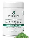 Jade Leaf Matcha Organic Ceremonial Grade Green Tea Powder - Teahouse Edition Premium First Harvest - Authentic Japanese Origin (3.53 Ounce Tin)