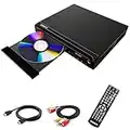 DVD Player for TV,All-Region Free,Mini Compact DVD CD MP3 Player,with HDMI Cable for TV,USB Port, Remote Control, (non blueray)