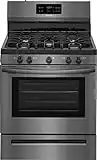 Frigidaire FFGF3054TD 30 Inch Freestanding Gas Range with 5 Sealed Burner Cooktop, 5 cu. ft. Primary Oven Capacity, in Black Stainless Steel
