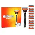 Gillette Fusion 5 Nassrasierer Herren, Rasierer + 11 Rasierklingen mit 5-fach Klinge