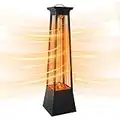 ZIPEAK Outdoor Heater - Patio Heater - Outdoor heaters for patios - IPX5 Waterproof 1500W Infrared heater for Indoor and Outdoor Use (Black volcano)