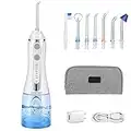 [2023 New Version]Leominor Cordless Water Flosser Professional Oral Irrigator,Portable Dental Flosser IPX7 Waterproof,with Travel Bag and 7 Jet Tips, Rechargeable for Home&Travel