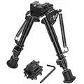 CVLIFE Tactical Bipod 6 to 9 inches Rifle Bipod with Barrel Clamp Adapter & Picatinny Rail Mount for Hunting and Shooting