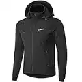 INBIKE Softshelljacke Herren Winter Softshell Jacke Übergangsjacke Wasserdicht Atmungsaktiv Wanderjacke Fahrradjacke Jungen Damen für MTB Fahrrad Wandern Bergsteigen Outdoor Schwarz L