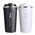 Diller Tazze da Viaggio per caffè Termica inox 450ml/350ml Voyages Classic IT8768 (350ml, bianco)