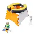 QKTYB Asiento portátil de entrenamiento para orinal para niños pequeños, plegable, para entrenamiento, inodoro, viaje, para ir al baño, asiento de inodoro con bolsa de viaje y bolsa (naranja)