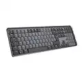 Logitech MX Mechanical Clavier Sans Fil Rétroéclairé Performant, Boutons Tactiles Silencieux, Rétroéclairage, Bluetooth, USB-C, macOS, Windows, Linux, iOS, Android, Métal, Français AZERTY - Gris