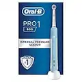 Oral-B Pro 1 Electric Toothbrush with Pressure Sensor, 1 Handle, 1 Toothbrush Head, 1 Mode with 3D Cleaning, 2 Pin UK Plug, 600, Blue