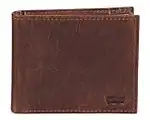 Levi's Men's RFID Blocking Passcase Wallet, Jenner Brown, One Size