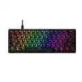 HyperX Alloy Origins 60 - Mechanical Gaming Keyboard - Ultra Compact 60% Form Factor - Tactile Aqua Switch - Double Shot PBT Keycaps - RGB LED Backlit - NGENUITY Software Compatible,Black