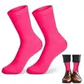 Sintege Men Neon Socks Boy Socks Rock N Roll 60s 70s 80s Fancy Dress Men's Athletic Socks Football Socks for Party Men Women (Fluorescent Rosy)